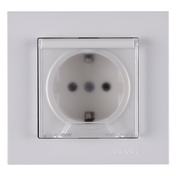Arvia Electric Karen Beyaz Kapaklı Topraklı Priz Mdl+Kpk Arvia Electric Karen Beyaz Kapaklı Topraklı Priz Mdl+Kpk