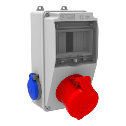 Bemis 5/32A 380V 1AD ÖN1/16A 220V.YAN PRİZLİ KOMBİNASYON