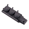 Byes IP44 1/16A. 220V KAUÇUK 3 LÜ GRUP PRİZ