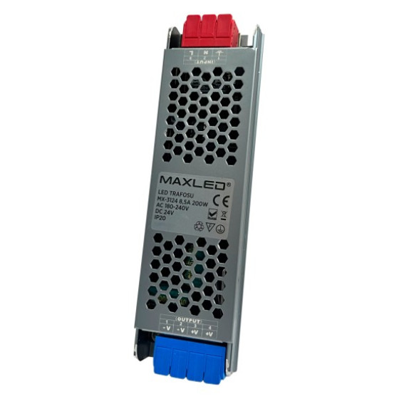 Maxled MX-3124 24V Slim Kasa Trafo 8.5A 200W