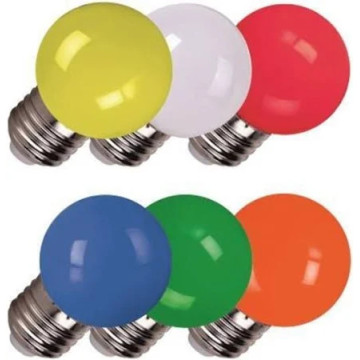 1 Watt E27 Duy 220V AC Renkli Gece Lambası