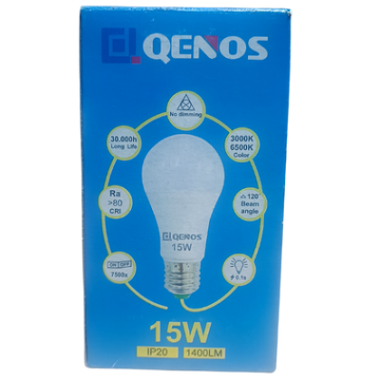 QENOS 15W Beyaz Işık E27 Duy Led Ampul