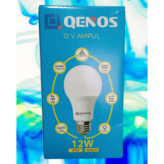 QENOS 12W Titreşim Algılamalı Radar Ampul