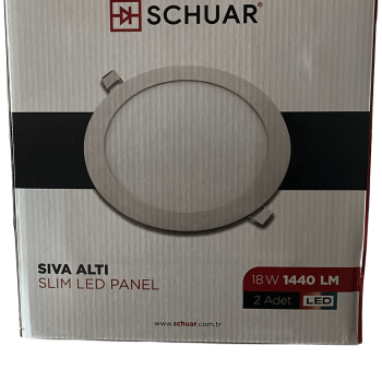 SCHUAR SC-1518-B 18W 6500K SLIM PANEL ARMATÜR SCHUAR SC-1518-B 18W 6500K SLIM PANEL ARMATÜR