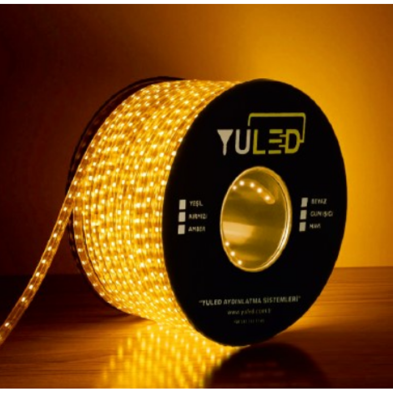 1mt Kesimli Silikonlu Dış Mekan 220V Şerit Led (Amber) 1mt Kesimli Silikonlu Dış Mekan 220V Şerit Led (Amber)