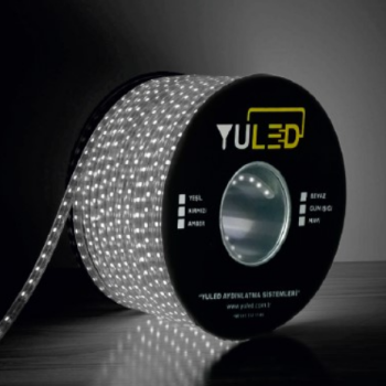 1mt Kesimli Silikonlu Dış Mekan 220V Şerit Led (Beyaz)