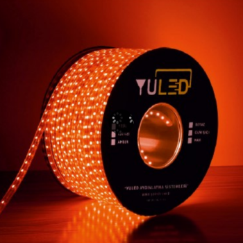 1mt Kesimli Silikonlu Dış Mekan 220V Şerit Led (Kırmızı) 