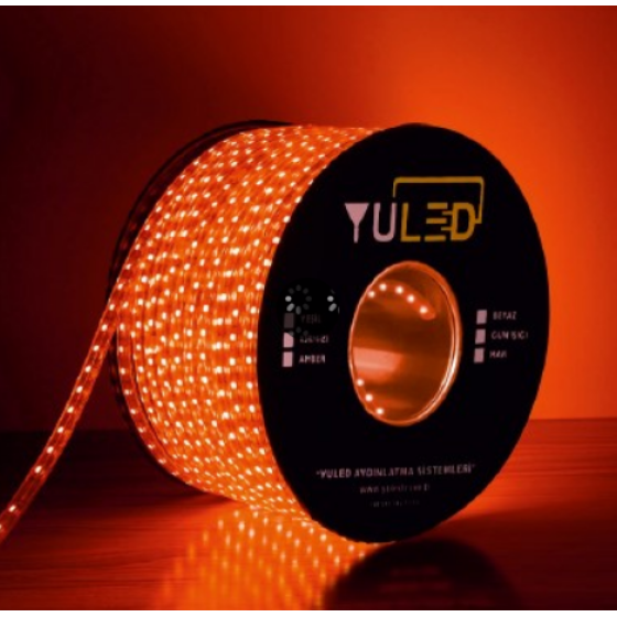 1mt Kesimli Silikonlu Dış Mekan 220V Şerit Led (Kırmızı)