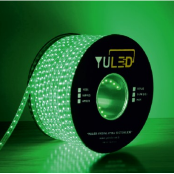 1mt Kesimli Silikonlu Dış Mekan 220V Şerit Led (Yeşil)
