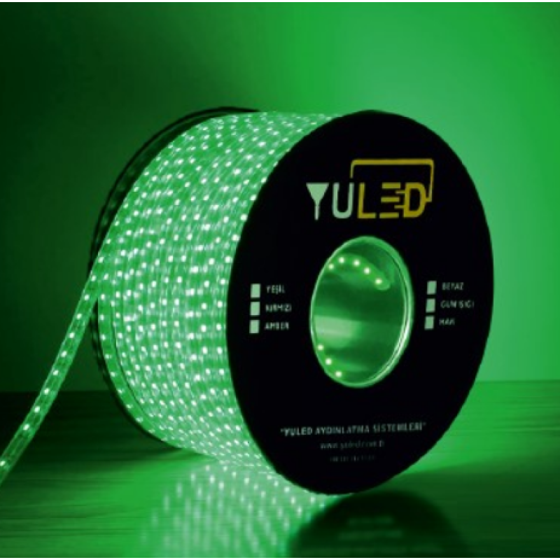 1mt Kesimli Silikonlu Dış Mekan 220V Şerit Led (Yeşil)