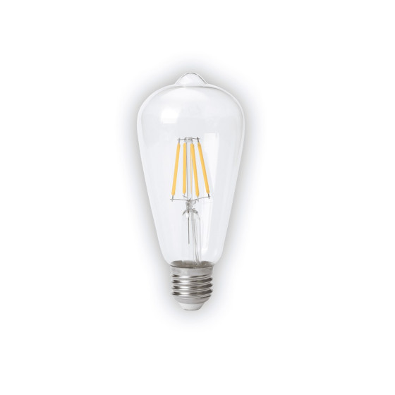 NOAS YL92-0131 ST64 4W E27 Şeffaf Cam Rustik LED Ampul