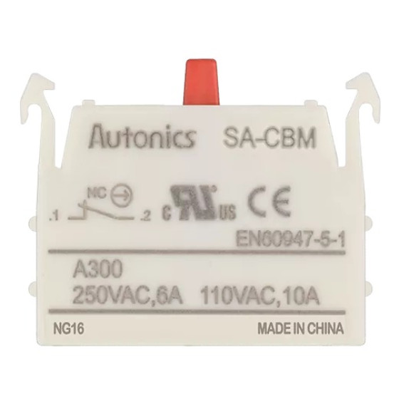 Autonics SA-CBM Modüler Yedek Kontak Bloğu 1NK