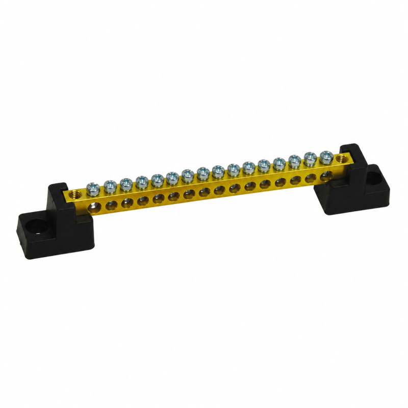 SUTEM STM5011 2+5 Delikli Ayaklı Pano Topraklama Klemensi 6,5×9 MM 80A