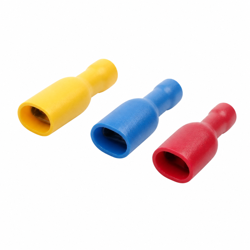 SUTEM SFFD-2288 Tam İzoleli Dişi Faston Tip Kablo Ucu MAVİ 1,50-2,50 MM² 0,8×2,80 MM