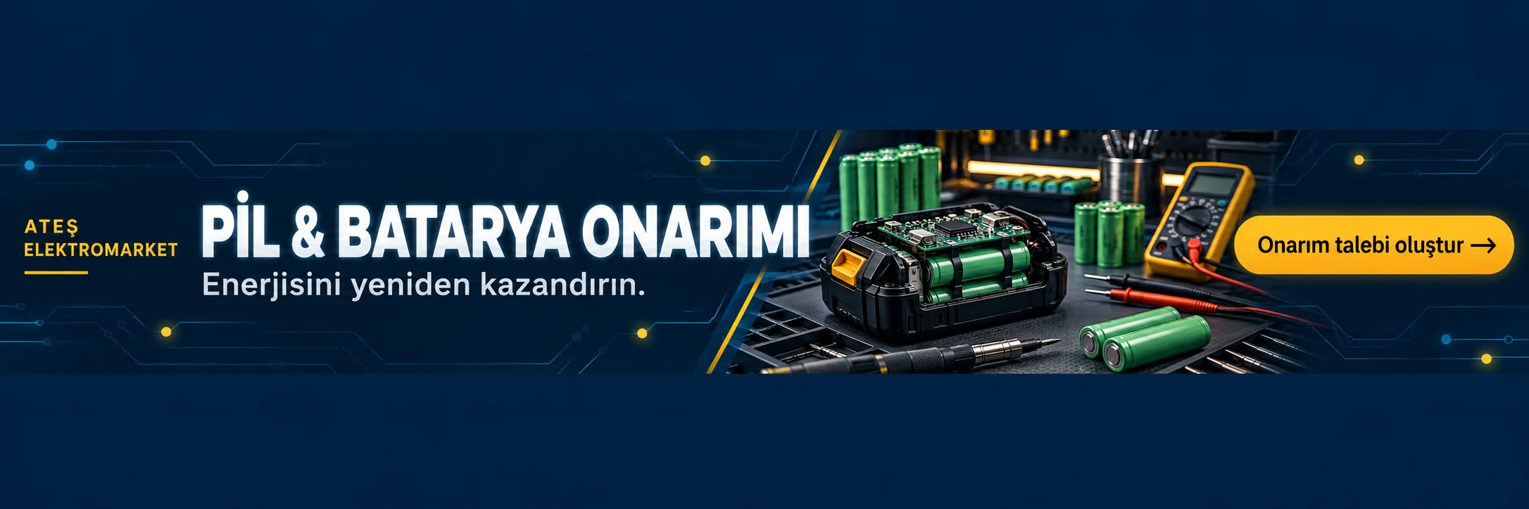 Pil ve batarya onarımı - Onarım talebi oluştur